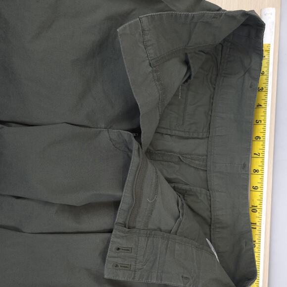 Uniqlo Pants Womens 4 Green High Rise Wide Leg Cropped Cotton Blend Casual - Picture 10 of 12